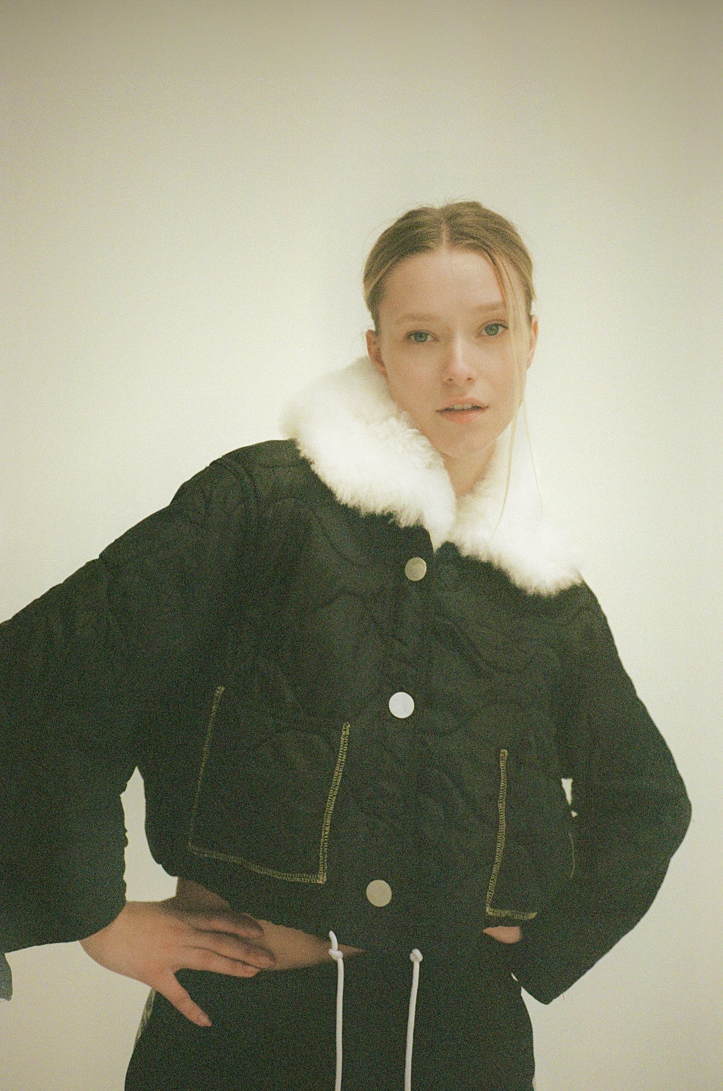 Military Liner (Fur Collar Drawstring)